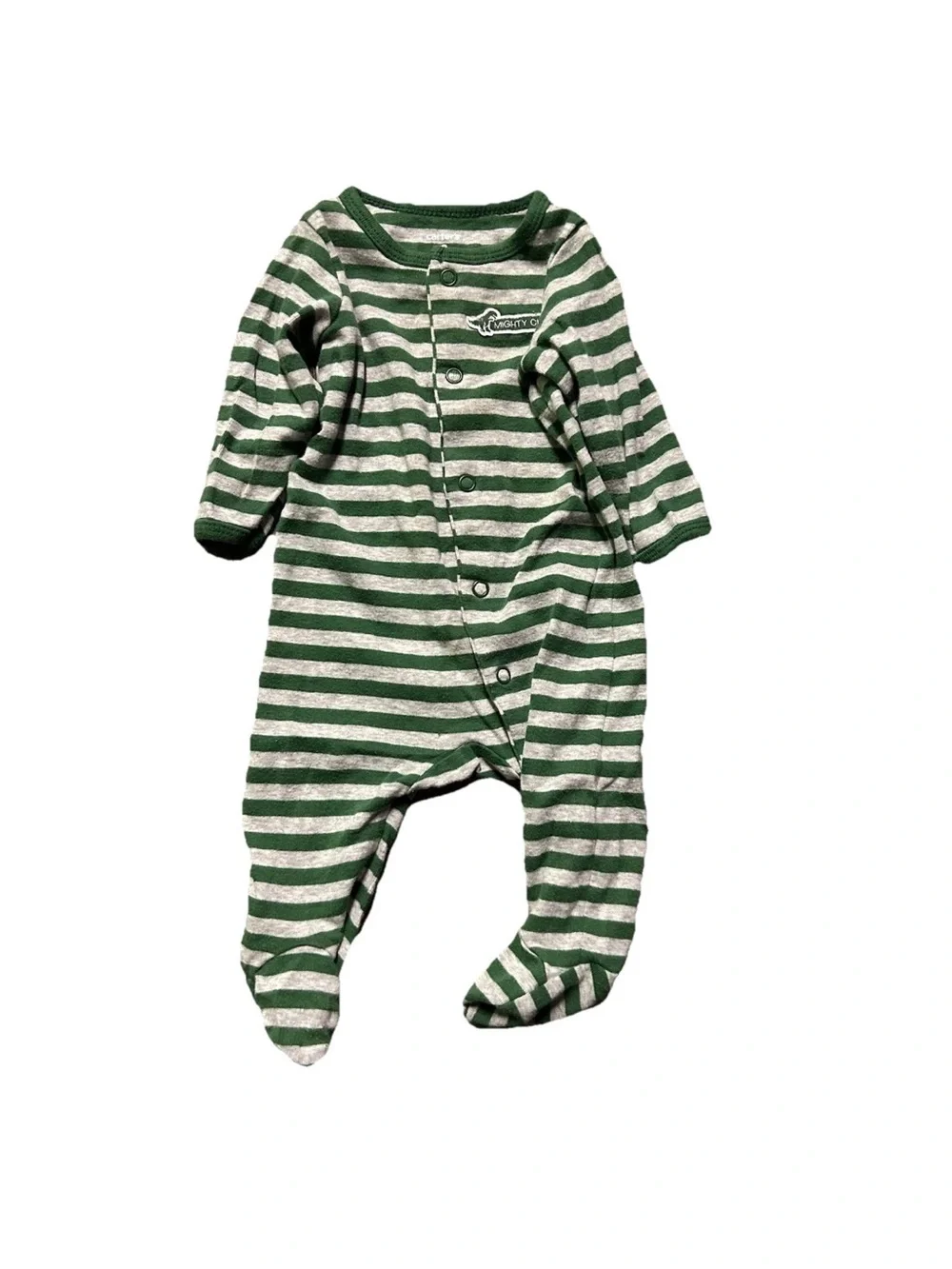 Baby Boy Footie Pajamas Stripes Polka Dots Size 0-3 Months